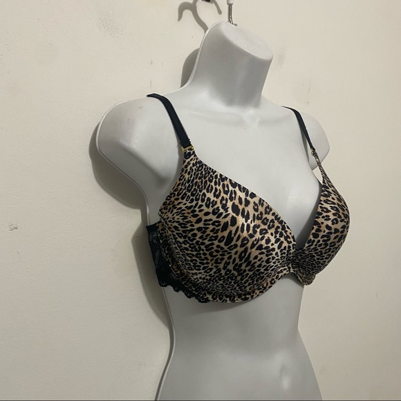 RARE Victoria's Secret Leopard Print Air Push-Up Bra Size 36D - Picture 3 of 12
